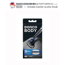 Dorco Body System Razor – 5 Blades, 2 Wide Heads, 1 Handle