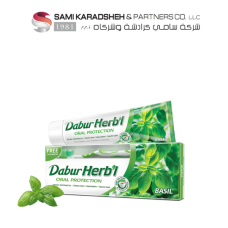 "Dabur Herbal Basil Toothpaste 150gm. + Toothbrush free  "