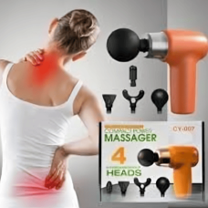 Wireless Electric Massager with 4 Interchangeable Heads