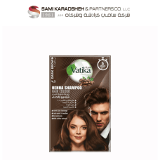 Vatika Naturals Instant Henna Shampoo Hair Colour Dark Brown (20ml + Gloves) | With Coffee Extracts | 100% Grey Coverage in 5 Minutes | No Ammonia | Lasts Up to 24 Washes