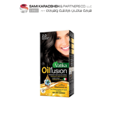 Vatika Oil Fusion Permanent Hair Color Crème, Natural Black 2.0