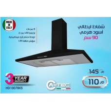 A-TEC Italian Black Pyramid Kitchen Hood 90 cm