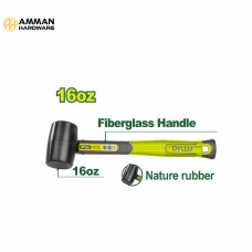 Rubber Mallet with Fiberglass Handle