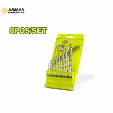8-Piece Masonry Drill Bit Set