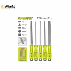 5-piece steel file set/8"