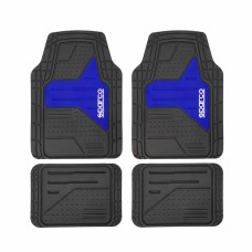 Sparco Leather Floor Mats (Blue)