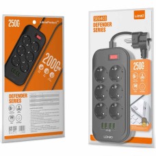 ﻿LDNIO Power Strip – 2500W with 4 USB Ports