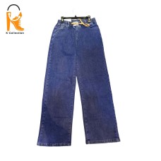 ﻿Women's jeans with wide elastic waistband