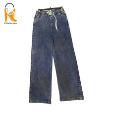﻿Women's jeans with wide elastic waistband
