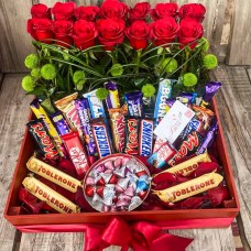 Box of roses and chocolates