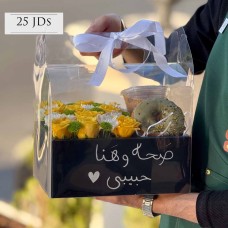  Gift Box : flowers & donuts & coffee