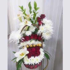  Luxury Flower Basket with Ferrero Chocolates