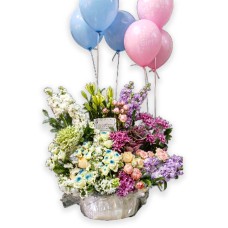 Flowers with balloons  