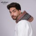 White Unisex Hoodie with Brown Sadu 100% Pure Egyptian Cotton