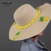 Pineapple Embellished Beach Hat