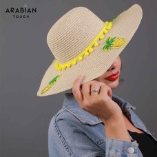 Pineapple Embellished Beach Hat