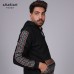 Black Unisex Hoodie with Brown Sadu 100% Pure Egyptian Cotton
