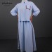 Sky-Blue Two-Piece Set