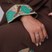 Brown Two-Piece Set with Vibrant Indain Embroidery