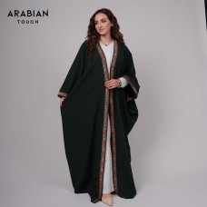 Emerald Green Embroidered Abaya