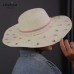 Rainbow Gem Embellished Beach Hat