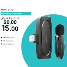 Yesido KR12 – Lavalier Mic with AI Noise Reduction & USB-C