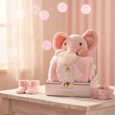 Elephant-Shaped Toy with Mohair Blanket