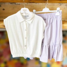  Girls' Blouse & Skirt Set