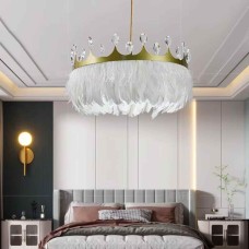 Feather chandelier