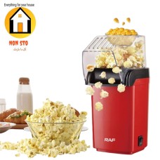 RAF Healthy Oil-Free Popcorn Maker – 2L Capacity, 1200W, Red