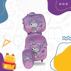 3-Piece Trolley Backpack Set