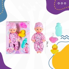 Baby Doll with Bath Accessories