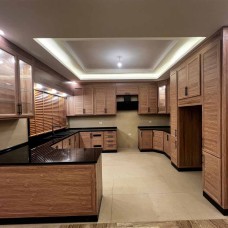 Solid Aluminum Kitchens – Full Ceiling Height with Galaxy Granite Top