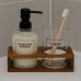 Wooden & Glass Bathroom Set 3 Pcs