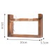 Glass planter with a wooden base