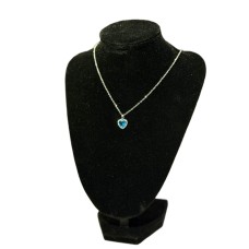 Pandora Silver Necklace with Blue Stone