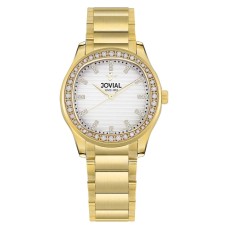 JOVIAL Women’s Watch – Golden & White Steel