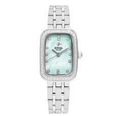 JOVIAL Women’s Watch – Silver Steel with Baby Blue