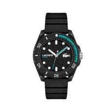 LACOSTE Men’s Watch – Black Rubber Strap