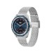 LACOSTE Men’s Watch – Silver Steel with Navy Blue