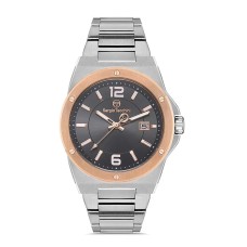 SERGIO TACCHINI Men’s Watch – Silver Steel with Grey