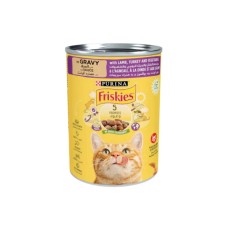 7613039966020 Purina Friskies Wet Cat Food Chunks Lamb, Turkey & Vegetables in Gravy 400gm