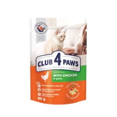 Club 4 Paws Premium For Kittens With Chicken In Gravy 80gm