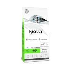 Molly Light & Sterilised Renal Care Adult Cat Food with Salmon 2kg