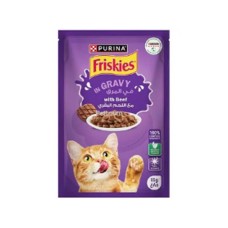 Purina Friskies Beef Chunks in Gravy Wet Cat Food 85gm