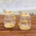 Elegant Glass Honey Jar with Wooden Spoon