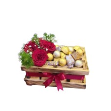 Chocolate box with roses
