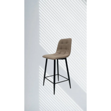 Upholstered leather stool chair