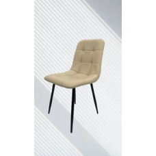 Leather-upholstered dining chair