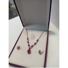 Red stone jewelry set